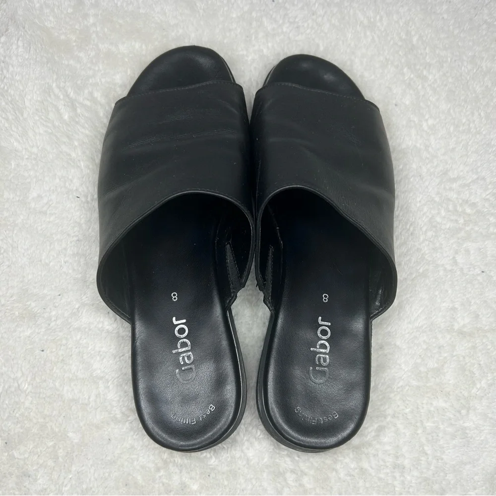 Gabor Black & White Platform Sandal Size 8